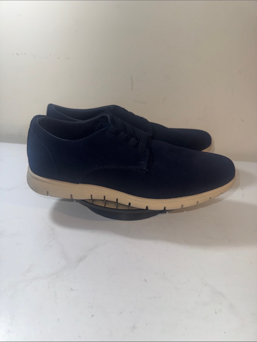 Bruno Marc Spain Men's Suede Casual Derby Shoes in Navy Blue Size 7